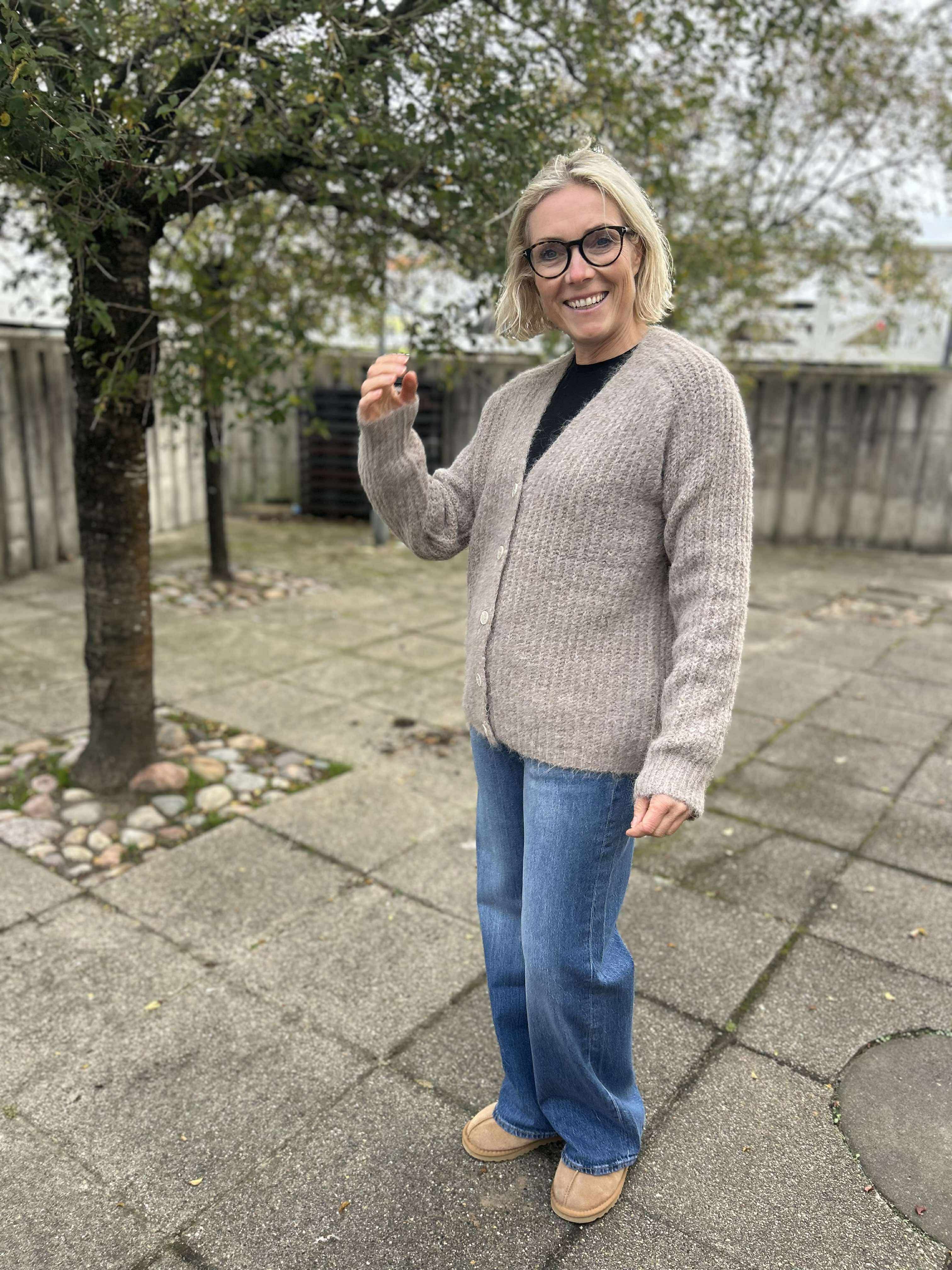 PCCLEO Knit Cardigan - Greige